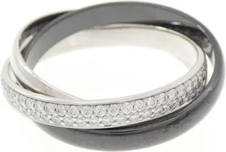 Cartier White Gold (18K) Ceramic Platinum 950 Band Ring (Pre-Owned)