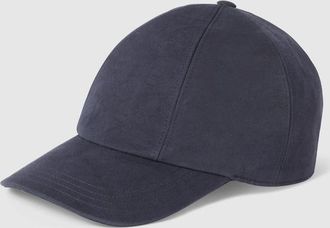 Gucci Fabric Baseball Hat With Embroidery, Size XXL, Blue, Cotton