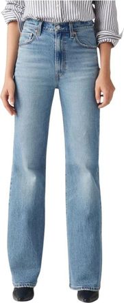 Levi's Ribcage Bell Jeans - Dames - Loose Fit Jeans - Blauw - W30 L30 - Katoen - Jeans