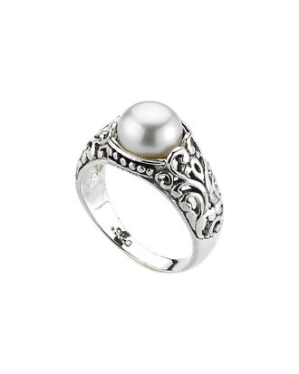 Samuel B. Silver 7.5-8Mm Pearl Balinese Ring