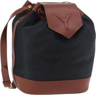 Saint Laurent Pre-owned Vintage Bucket Bag - Dames - Vintage Tas - Zwart - ONE Size - Leer - Vintage