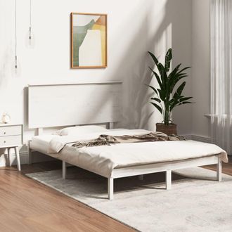 vidaXL Estructura De Cama Sin Colch&oacute;n Madera De Pino Blanca 120x200 Cm Vidaxl