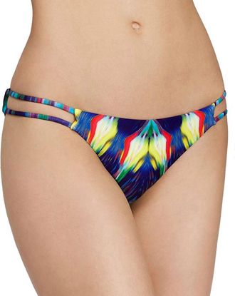 PQ Swim Womens Girl On Fire Strappy Bikini Bottom Swimsuit In Multicolor