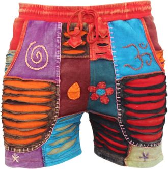 Shopoholic Fashion Womens Casual Holiday Hippie Shorts(LXL,Red)