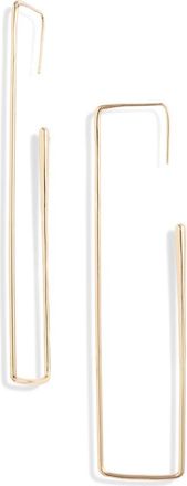 Open Edit Rectangular Hoop Earrings in Gold at Nordstrom
