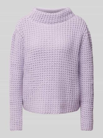 Monari Strickpullover mit Stehkragen in Flieder, Gr&ouml;&szlig;e 36