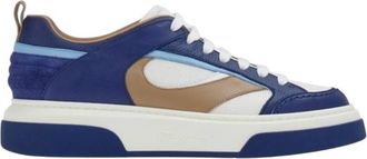 Ferragamo Cassina Leather Low-Top Sneakers, Size 10.5