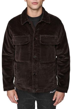 Karl Lagerfeld Corduroy Shirt Jacket in Brown at Nordstrom, Size Xx-Large