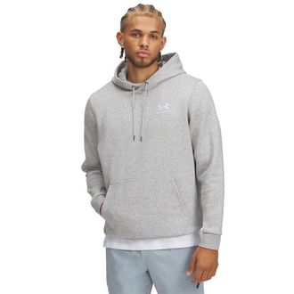 Under Armour Mens Essential Fleece Hoodie - White/Mod Gray Size XXL