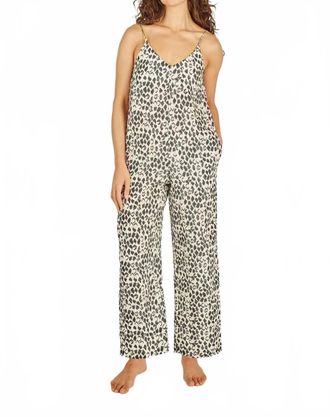 Traffic People V-Neck Sleeveless Jumpsuit In Black Tropical Malady