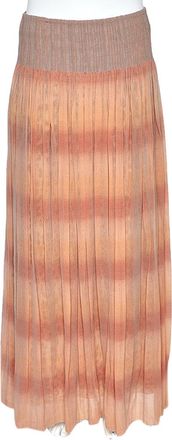 Roberto Cavalli Pink & Animal Printed Silk Layered Maxi Skirt