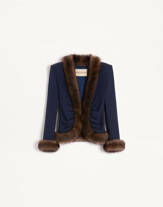 Valentino Wool Crepe Jacket Wo
