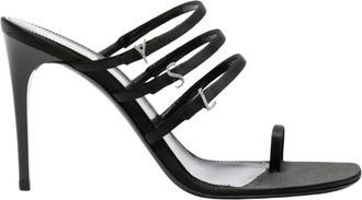 Saint Laurent Heeled Mules, female, Black, 3 1/2 UK, Jerry 95 Satin Mules
