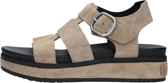 Shabbies Amsterdam Schoenen, Dames, Beige, 37 EU, Leer, Maro Bold Sandal