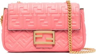 Fendi Pink Baguette chain midi shoulder bag