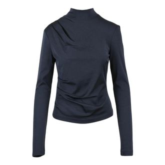 Max Mara Dames, Tops, Blauw, Maat: M Wol