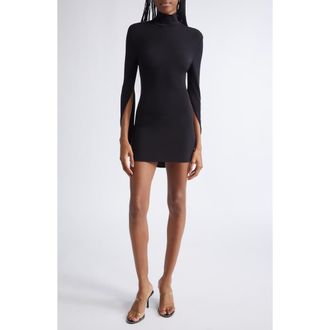 Alexander Wang Drape Back Minidress in Black at Nordstrom, Size X-Small