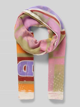 Codello Schal mit Label-Print in Violett, Gr&ouml;&szlig;e 1