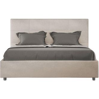 ITYhome Ityhome - Letto contenitore da 160x190 in microfibra sabbia Mika