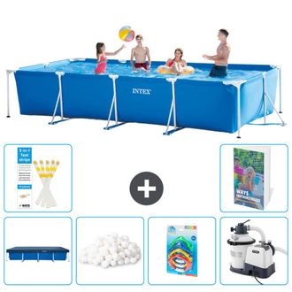 Intex Piscina Con Estructura Rectangular - 450x220x84 Cm - 7-piezas S8
