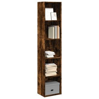 Berkfield Home Bookcase Smoked Oak 40x30x189 cm Engineered Wood in Brown | Size: 40 x 30 x 189 cm