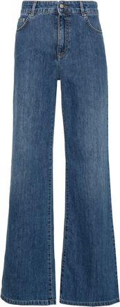 Moschino mid-rise straight-leg jeans - women - Cotton/Polyester/Cotton - 36 - Blue