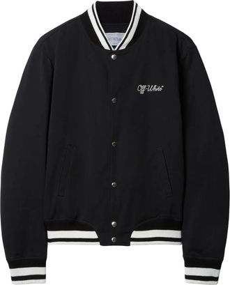 Off-white Black Script Varsity Jacket