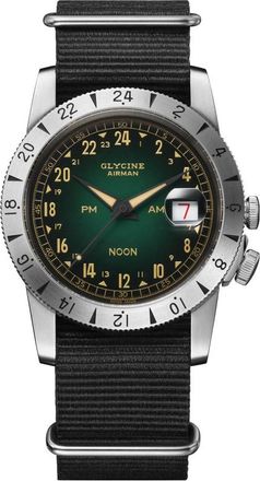 Glycine GL0476 Mens Airman Vintage Watch - Silver - One Size