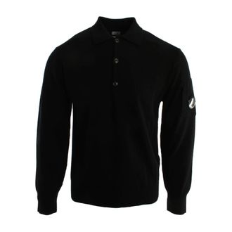 C.P. Company Round-neck Knitwear, male, Black, Size: S Round-neck Knitwear