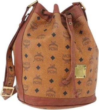 MCM Pre-owned Bucket Bags, female, Brown, Size: ONE SIZE Pre-owned Shoulder Bag