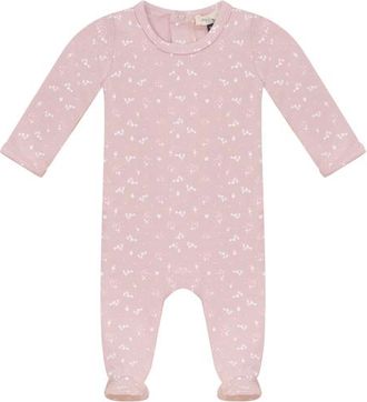 Fragile Floral Print Romper with Matching Printed Hat in Petal at Nordstrom, Size 9M