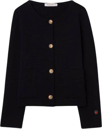 Busnel Macey Jacket - Dames - Vesten - Blauw - M - Wol - Truien & Vesten