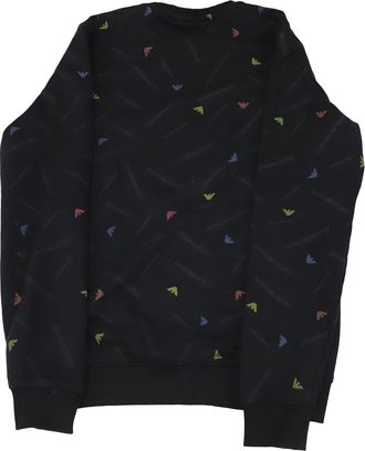 Emporio Armani Logo Sweatshirt in Black Cotton