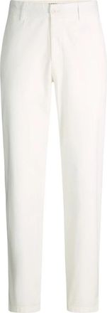 Strellson Cr&egrave;mekleurige chino broek met verstelbare tailleband - Heren - Chinos - Wit - W35 L34 - Katoen - Broeken