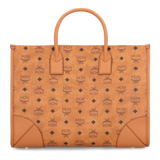 MCM Tote Bags, female, Brown, Size: ONE SIZE M&uuml;nchen Tote