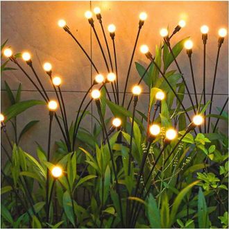 OEM Lampara Solar Exterior - 10 Led - Grado De Protecci&oacute;n Ip65 - Para Jard&iacute;n Balcon Cesped - 4 Unidades