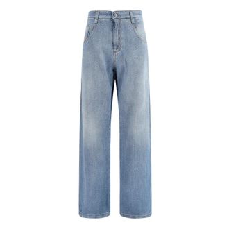 Ermanno Scervino Baggy Jeans - Heren - Jeans - Blauw - Maat: 2XS Katoen