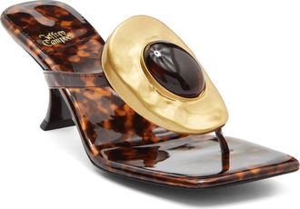 Jeffrey Campbell Bazaar Sandal in Tortoise Patent Gold at Nordstrom, Size 8.5