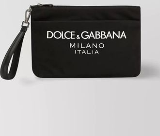 Dolce & Gabbana logo rubberized nylon clutch
