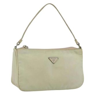 Prada Pre-owned Shoulder Bags, female, Beige, Size: ONE SIZE Pre-owned Accessory Pouch