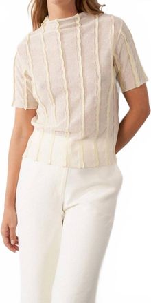 Sita Murt/ Short Sleeve Textured Sweater In Natural