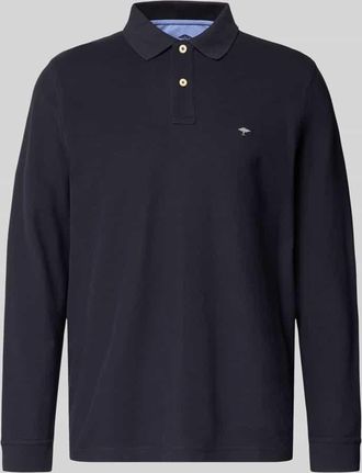 Fynch-Hatton Fynch-Hatton Poloshirt mit Label-Stitching in Marine, Gr&ouml;&szlig;e 3XL