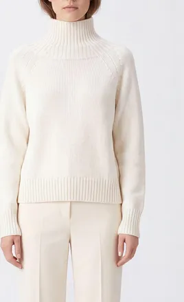 Michael Kors Maglia a collo alto in pura lana merino con spalle scese