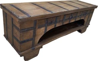 Wanderlust Deco Mueble bajo de madera artesanal 165-175x45x57h cm