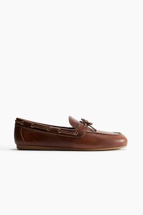 H&M Driving Loafer aus Leder - Beige