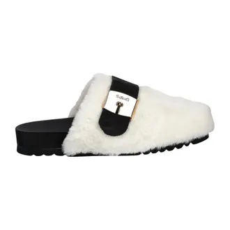 Scholl Schoenen, Dames, Wit, 39 EU, Leer, Alaska 3.0 Slippers