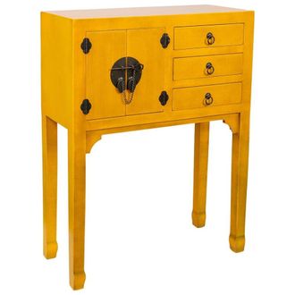 Wanderlust Deco Recibidor de madera de 3 cajones y 2 puertas 63x26x83
