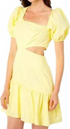 Astr Cutout Mini Dress In Yellow