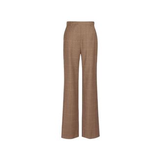 Max Mara Mstagile Broek - Dames - Broeken - Bruin - Maat: S Wol