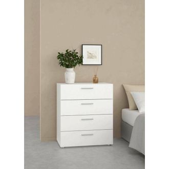 Dmora Cassettiera Aramis, Settimino multiuso, Com&ograve; camera da letto, Mobile con cassetti, 70x40 h82 cm, Bianco - Dmora